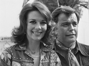 This file photo taken May 18, 1976, shows actors Natalie Wood and her husband Robert Wagner during the 29th Cannes Film Festival in Cannes, France.