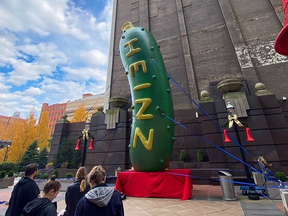 The City of Pittsburgh has displayed the worlds largest pickle ornament.