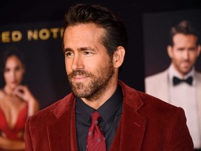 Canadian actor Ryan Reynolds attends the world premiere of Netflix's "Red Notice" at LA Live in Los Angeles, Nov. 3, 2021.