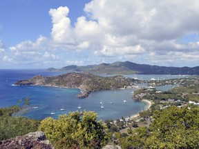 A view of the English Harbour from atop Shirley Heights Lookout in Antigua. EDDIE CHAU