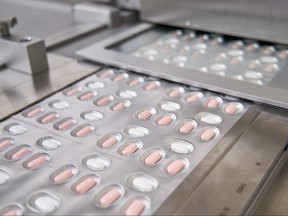 Paxlovid, a Pfizer's coronavirus disease pill, is seen manufactured in Ascoli, Italy, in this undated handout photo obtained by Reuters on Nov. 16, 2021.