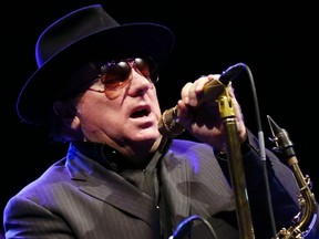 Van Morrison performs at the Olympia concert hall in Paris, Sept. 14, 2012.