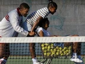Will Smith, Saniyya Sidney, and Demi Singleton in King Richard, a movie about Richard Williams, the father to tennis prodigies Venus and Serena. Supplied photo