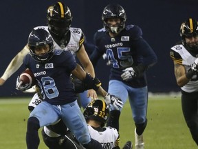 Argos receiver Chandler Worthy figures to have a role when the Argos play host to the Dec. 5 East final against either Hamilton or Montreal. Jack Boland/Toronto Sun