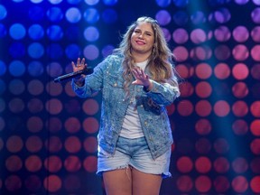 This handout file picture taken on April 3, 2017, and released by O Globo TV on November 5, 2021, shows the late Brazilian singer Marilia Mendonca during a TV show called Tamanho Familia, in Rio de Janeiro, Brazil.