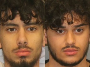 (L) Michael Riad and (R) Mostafa Ezzat, both 19, face charges that include gang sexual assault for an incident that allegedly occurred at an Oakville home in September 2021.