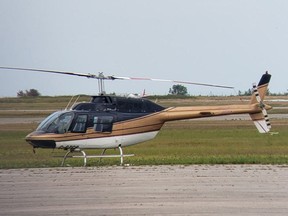 Bell 206B helicopter police claimed was being used to drop bags of Canadian cannabis in the United States