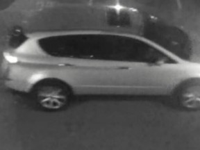 Investigators need help locating this suspect vehicle seen fleeing the scene of a drive-by shooting that killed Abdulmoaize Popal, 23, of Ajax, at an apartment complex in Scarborough on Tuesday, Nov. 16, 2021.