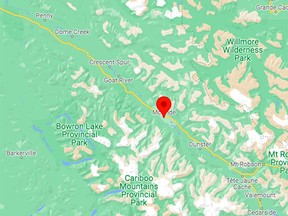 The crash occurred on Highway 16 west of McBride in B.C.'s Robson Valley.
