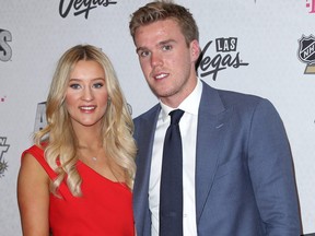 Edmonton Oilers star Connor McDavid with girlfriend Lauren Kyle at the NHL Awards at T-Mobile Arena in Las Vegas on June 22, 2017.