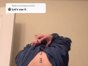 One TikTok user is actually claiming no regrets -- spelled properly -- after she got an enormous skin tag of her boyfriend’s name -- ALEXANDER -- on her back one week before they split.