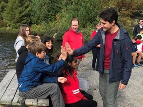 Sudbury MP Paul Lefebvre and Prime Minister Justin Trudeau want 2 billion trees planted in Canada over 10 years. Supplied
