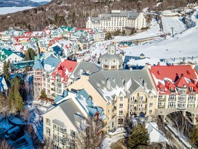 Whether outside or inside, the Mount Tremblant area of Quebec is a winter wonderland for skiers and snowboarders.