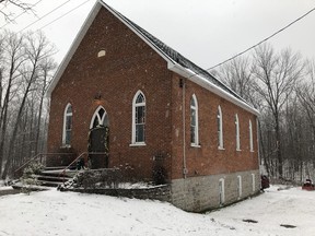 This decommissioned church is located in a rural community near Campbellford that was home to a school, country store and post office, cheese factory and a blacksmith shop in its heyday.