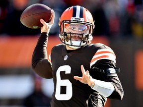 Cleveland Browns quarterback Baker Mayfield may not be able to play in his team's Week 15 game against the Raiders after a recent positive test result for COVID-19.