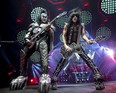 Gene Simmons and Paul Stanley of KISS performing on their End of the Road World Tour at Canadian Tire Centre in Ottawa on April 3, 2019.