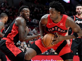 Raptors forward OG Anunoby might return from injury this weekend.