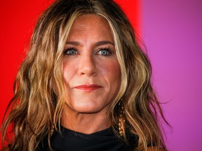 OLD RELIABLE FOR TOM: Jennifer Aniston arrives at the global premiere for The Morning Show at the Lincoln Center in New York City.