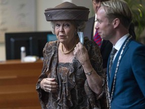 Princess Beatrix of the Netherlands attends the presentation of the Jantje Beton Prize to Leiden in Culemborg on Nov. 24, 2021.