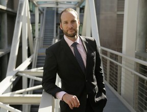 San Francisco District Attorney Cheza Boudin poses outside his office in San Francisco on January 1. 30, 2020.