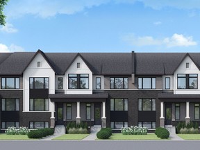 Seen here, the "Cobie" new home site  offers four styles of townhome designs in the Town of Cobourg. SUPPLIED