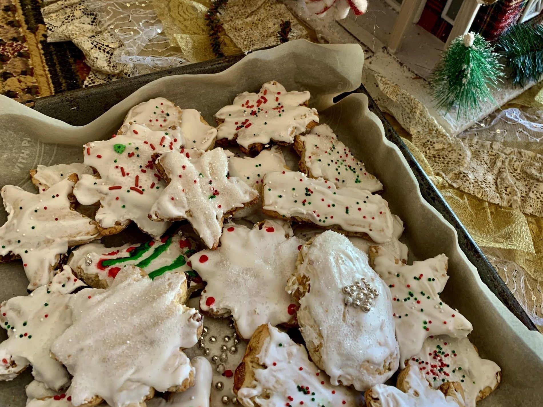 Using a cookie scoop or tablespoon, drop mounds of dough 1 inch apart onto  parchment paper lined baking sheet. Flatten each cookie slightly. Bake for  8 to 10 minutes or until the