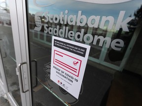 Doors at the Scotiabank Saddledome, home of the Calgary Flames, were photographed on Wednesday, December 15, 2021.