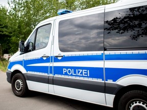 A German police vehicle is pictured in this file photo taken on July 28, 2020.
