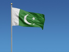 The flag of Pakistan.