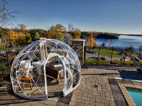 Enjoy a massage with a view of Lake Rosseau in an Ice Cave at HydroSpa Muskoka.