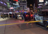 Toronto Police at the scene of a stabbing at Yonge and Dundas Sts. on Wednesday, Dec. 22, 2021.