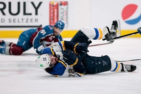 Nazem Kadri was suspended for this hit on the Blues’ Justin Faulk in last year’s playoffs. It wasn’t the first time he was banned from the playoffs for an illegal hit, but the Avs know they need him to play on the edge to be at his most effective. USA TODAY