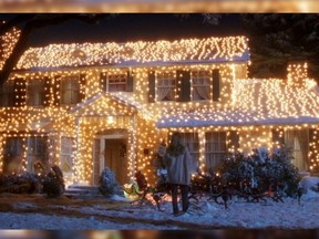 Scene from National Lampoon's Christmas Vacation where there's no such thing as too many lights on a house.