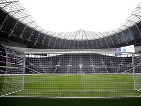 An empty Tottenham Hotspur Stadium in London last weekend.