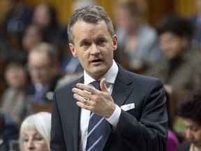 Natural Resources Minister Seamus O'Regan responds to a question during Question Period in the House of Commons on December 10, 2019 in Ottawa.