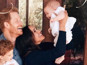 Prince Harry, Meghan Markle, son Archie and daughter Lilibet in family's holiday card.