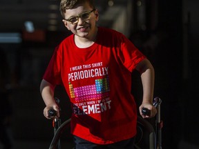 Zach Rayment, who has cerebral palsy, at Variety Village in Toronto, Ont. on Friday, Dec. 3, 2021.