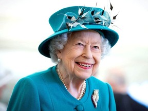 Britain's Queen Elizabeth visits the Edinburgh Climate Change Institute at the University of Edinburgh, as part of her traditional trip to Scotland for Holyrood Week, in Edinburgh, Scotland, Britain July 1, 2021.