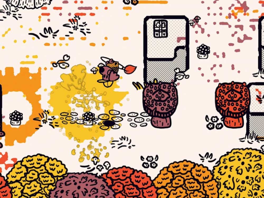 A screenshot of the game Chicory: A Colorful Tale.