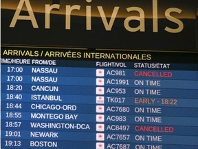 New travel restrictions are underway at Toronto Pearson International Airport on Sunday January 31, 2021.