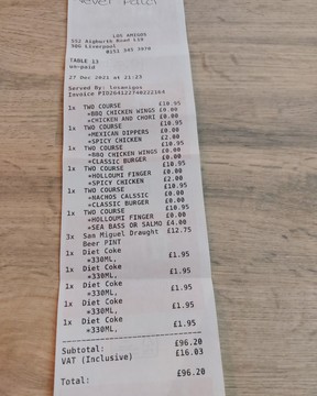 The owner of Los Amigos Steakhouse and Mexican Cuisine -- a restaurant in Liverpool, England -- has given four-dine-and-dashers seven days to return and pay their bill before reporting the incident to police and posting images of the group on Facebook.