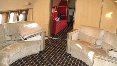 The interior of one of Epstein's jets is pictured in a court exhibit image released by the U.S. Southern District of New York.