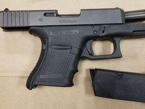 A seized firearm as part of an investigation in Peel Region.
