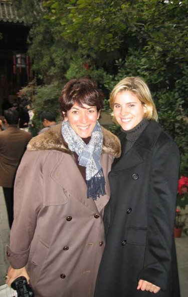 Ghislaine Maxwell pictured with Jeffrey Epstein's personal assistant Sarah Kellen in a court exhibit image released by the U.S. Southern District of New York.