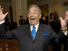 Former mayor Mel Lastman is pictured in February 2005  at Toronto Police Chief Julian Fantino's farewell dinner at the Royal York Hotel.