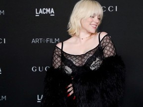 Singer Billie Eilish poses at the LACMA Art+Film Gala in Los Angeles, California, U.S. November 6, 2021.
