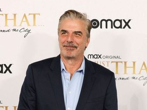 Chris Noth poses during the red carpet premiere of the 'Sex and The City' sequel, 'And Just Like That' in New York City, U.S. December 8, 2021.