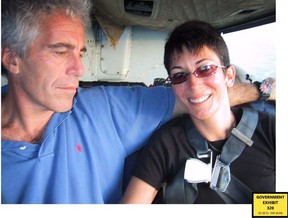 An undated photo of Jeffrey Epstein and Ghislaine Maxwell that was entered into evidence by the U.S. Attorney’s Office on Dec. 7, 2021 during the trial of Ghislaine Maxwell in New York City.