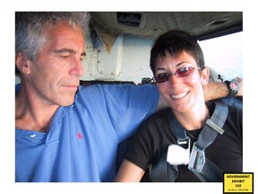 An undated photo shows Jeffrey Epstein and Ghislaine Maxwell. The photo was entered into evidence by the U.S. Attorney’s Office on Dec. 7, 2021 during the trial of Ghislaine Maxwell, the Jeffrey Epstein associate accused of sex trafficking, in New York City.