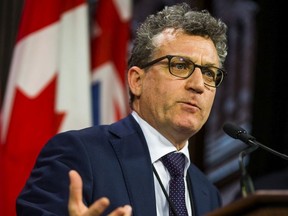 Peter Weltman, OntarioÕs Financial Accountability Officer, addresses media regarding the Spring 2019 Economic and Budget Outlook during a press conference at Queen's Park media studio in Toronto, Ont. on Wednesday May 22, 2019.